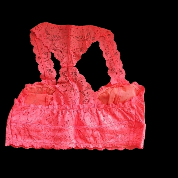 Pink Lace Racerback Bralette - Picture 2 of 9